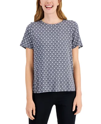 Alfani Women's Short-Sleeve Crewneck T-Shirt, Created for Macy's
