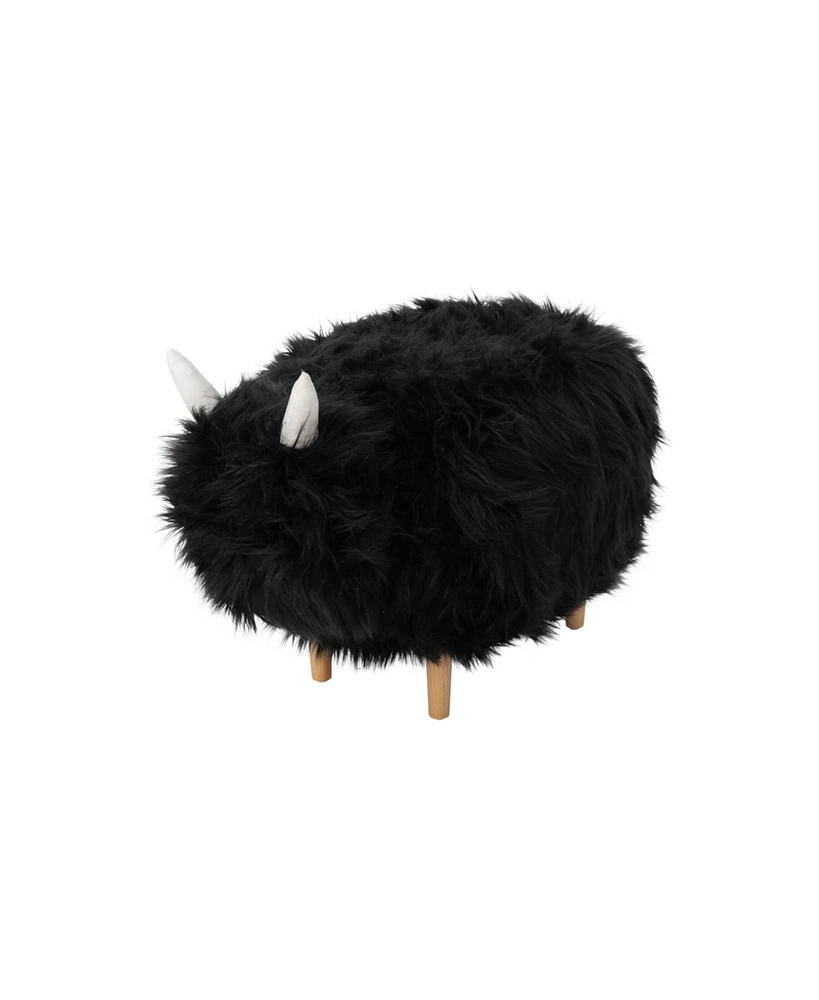 Levi Furry Yak Ottoman