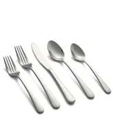 Cambridge Silversmiths Keene Hammered Mirror 20-Piece Flatware Set, Service for 4 - Silver