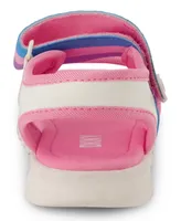 Dkny Toddler Girls Elastic Strap Pop Logoing Flat Sandals