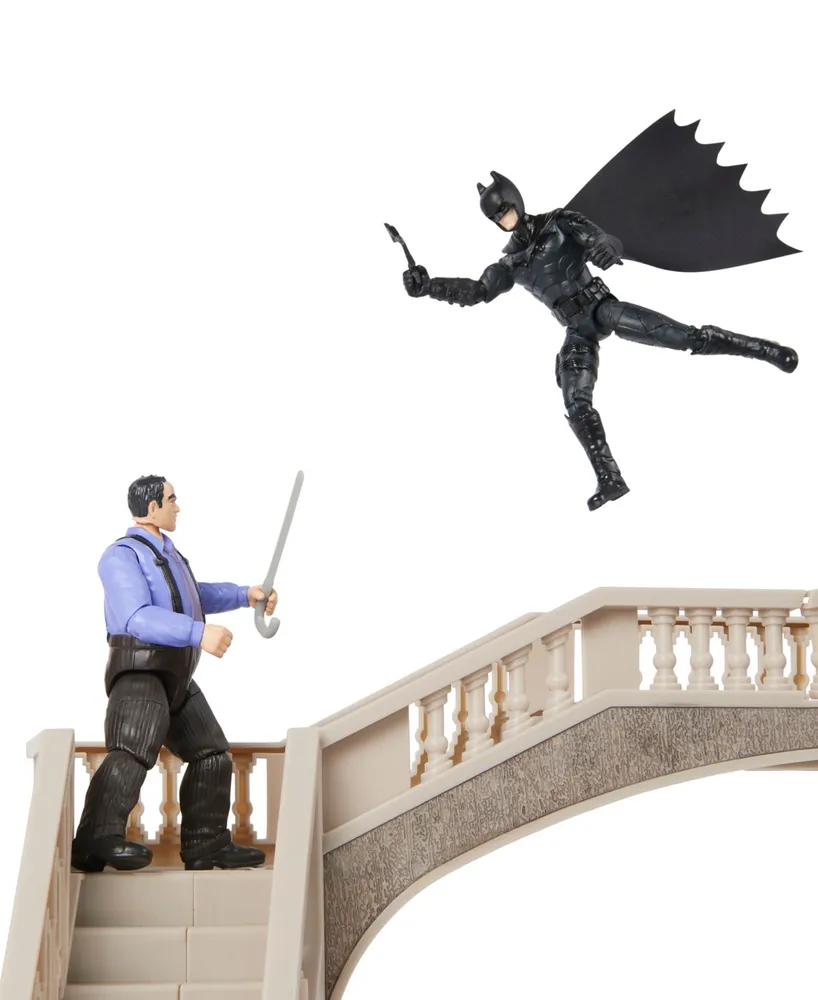 Batman Batcave with Exclusive Batman and Penguin Action Figures and Batcycle, - Multi