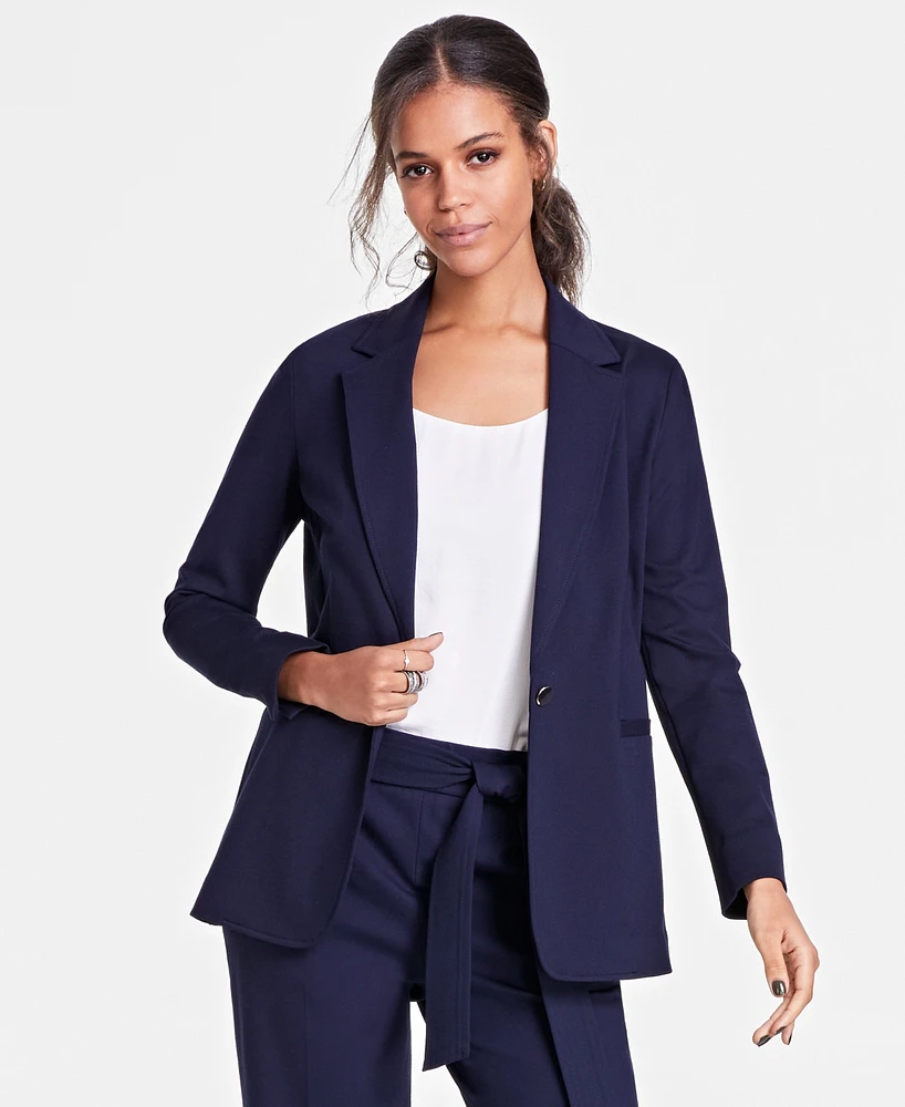 Bar Iii Women's Notch-Collar Single Button Blazer, Created for Macy's