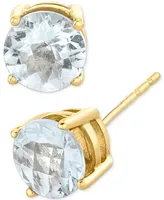 Aquamarine Stud Earrings (1-1/2 ct. t.w.) in 14k Gold