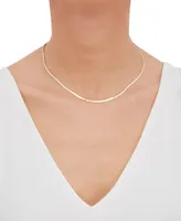 Herringbone Link Chain Necklace in 10k Gold, 16" + 2" extender