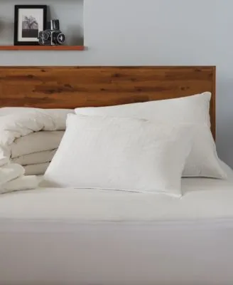 Ella Jayne 100 Cotton Dobby Box Shell Soft Density Stomach Sleeper Down Alternative Pillow Set Of