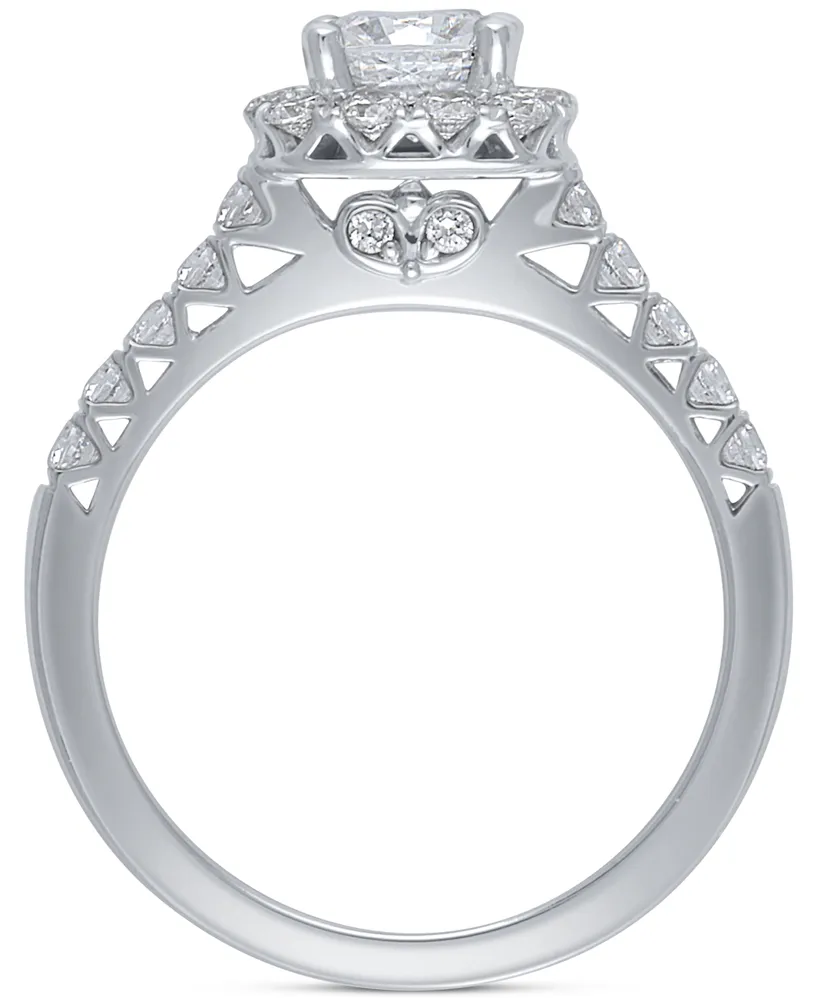 Diamond Halo Engagement Ring (1-3/4 ct. t.w.) in 14k White Gold