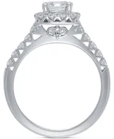 Diamond Halo Engagement Ring (1-3/4 ct. t.w.) in 14k White Gold