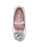 Nina Little Girls Ballet Flats - Silver