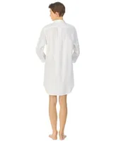 Lauren Ralph Roll-Cuff Sleepshirt Nightgown