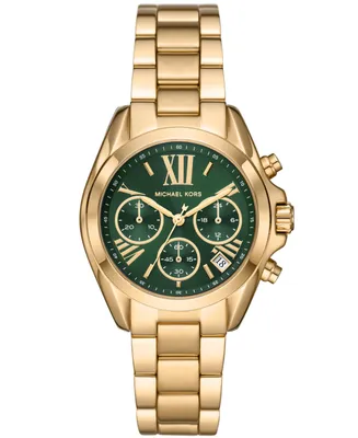 Michael Kors Women's Bradshaw Chronograph Gold-Tone Stainless Steel Bracelet Watch 36mm