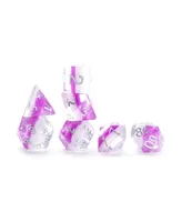 Eclipse Amethyst Dice Set, 8 Pieces