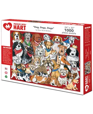 Hart Puzzles Dogs 24" x 30" By Sherri Buck Baldwin Set, 1000 Pieces