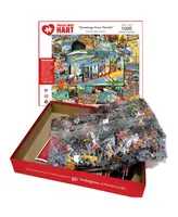 Hart Puzzles Greetings From Florida 24" x 30" By Kate Ward Thacker Set, 1000 Pieces