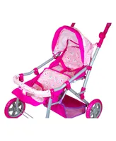 Lissi Colorful Twin Baby Doll Pram