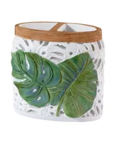 Avanti Viva Palm Leaf Cut-Out Resin Toothbrush Holder