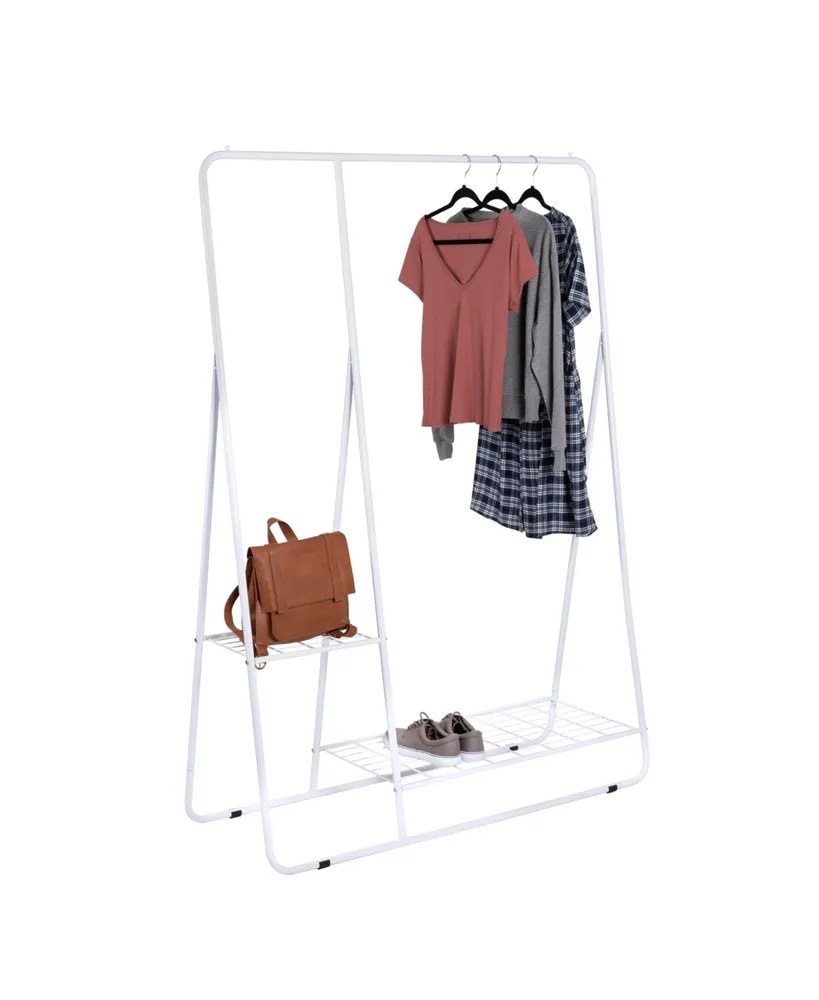 Honey Can Do Clothing Rack with Shelves and Hanging Bar