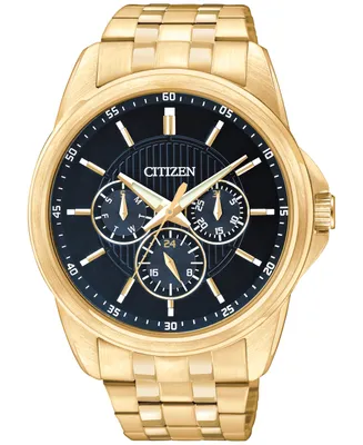 Citizen Men's Gold-Tone Stainless Steel Bracelet Watch 42mm AG8342