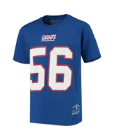 Big Boys Mitchell & Ness Lawrence Taylor Royal New York Giants Retired Retro Player Name and Number T-shirt