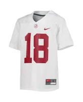 Big Boys Nike #18 White Alabama Crimson Tide Untouchable Football Team Jersey