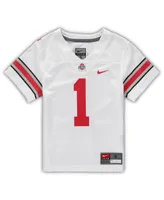 Boys and Girls Preschool Nike #1 White Ohio State Buckeyes Untouchable Football Jersey