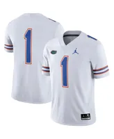 Men's Jordan #1 White Florida Gators Game Jersey