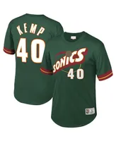 Men's Mitchell & Ness Shawn Kemp Green Seattle Supersonics Mesh T-shirt