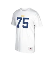 Men's Mitchell & Ness Deacon Jones White Los Angeles Rams Retired Player Logo Name and Number T-shirt