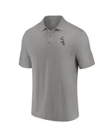 Men's Fanatics Black and Gray Chicago White Sox Primary Logo Polo Shirt Combo Set