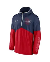 Men's Nike Navy and Red St. Louis Cardinals Overview Half-Zip Hoodie Jacket