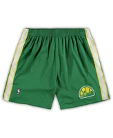 Men's Mitchell & Ness Kelly Green Seattle SuperSonics Big and Tall Hardwood Classics Team Swingman Shorts