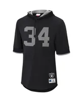 Men's Mitchell & Ness Bo Jackson Black Los Angeles Raiders Retired Player Mesh Name and Number Hoodie T-shirt