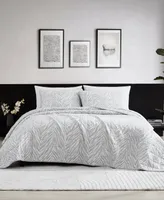 Closeout! Kenneth Cole New York Urban Zebra 3 Piece King Quilt Set