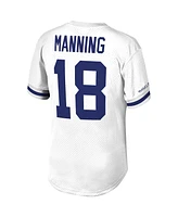 Men's Mitchell & Ness Peyton Manning White Indianapolis Colts Retired Player Name and Number Mesh Top
