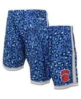 Men's Mitchell & Ness x Uninterrupted Blue, White New York Knicks Hardwood Classics Swingman Shorts