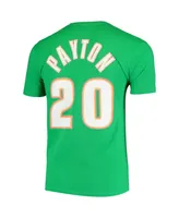 Men's Mitchell & Ness Gary Payton Green Seattle SuperSonics Hardwood Classics Stitch Name and Number T-shirt