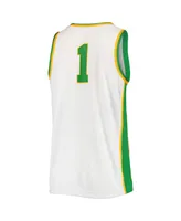 Nike #1 White Oregon Ducks Replica Women's Basketball Jersey