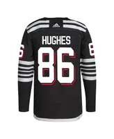 Men's adidas Jack Hughes Black New Jersey Devils 2021/22 Alternate Authentic Pro Player