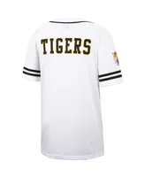 Men's Colosseum White and Black Grambling Tigers Free Spirited Baseball Jersey