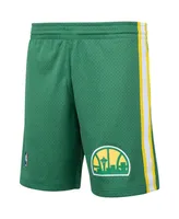 Men's Mitchell & Ness Green Seattle Supersonics Hardwood Classics Logo Swingman Shorts