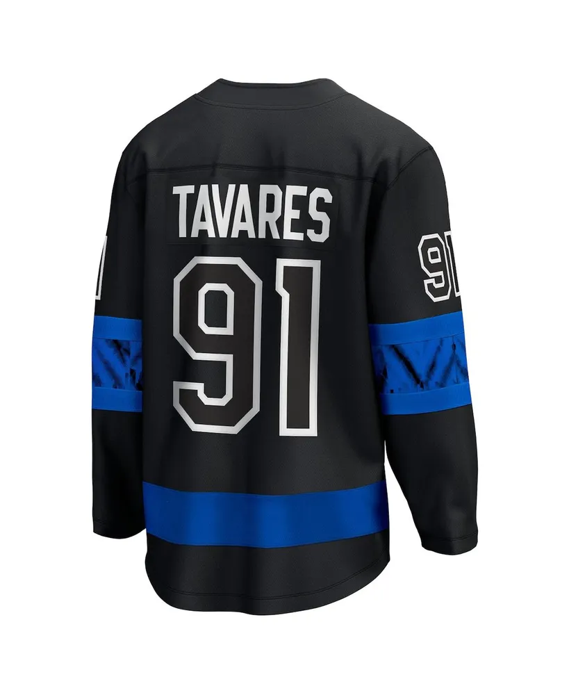 Men's Fanatics John Tavares Black Toronto Maple Leafs Alternate Premier Breakaway Reversible Player Jersey
