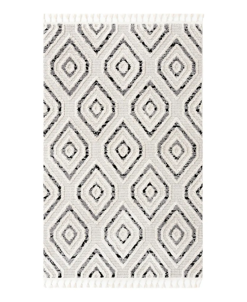 Bayshore Home High-Low Pile Upland UPL05 5'3" x 8' Area Rug