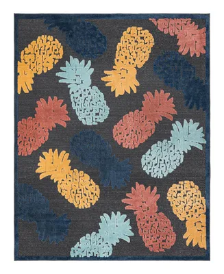 Bayshore Home Cayes Outdoor High-Low Pile Cay- 7'10" x 10' Area Rug