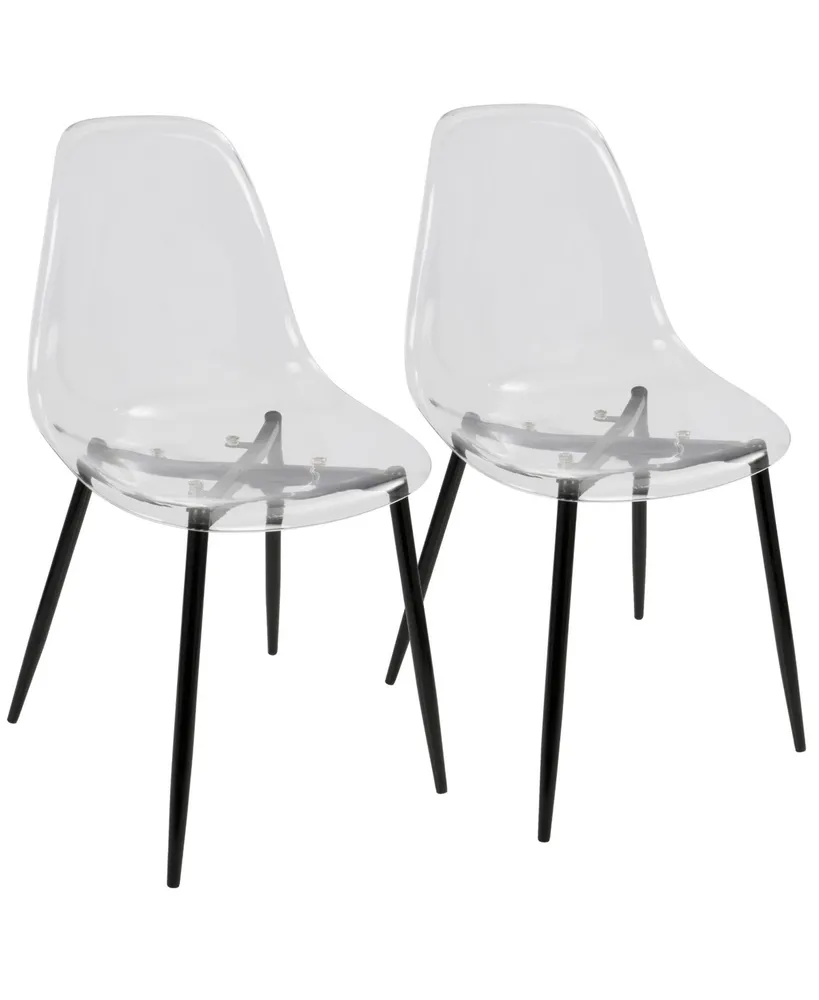 Lumisource Clara Mid-Century Modern Dining Chair, 2 Piece Set