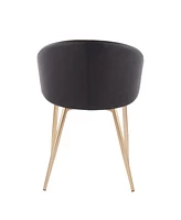 Lumisource Claire Contemporary Glam Chair Leather