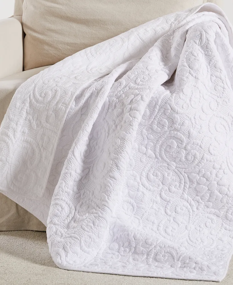 Levtex Sherbourne Scroll Stitch Quilted Throw, 50" x 60"