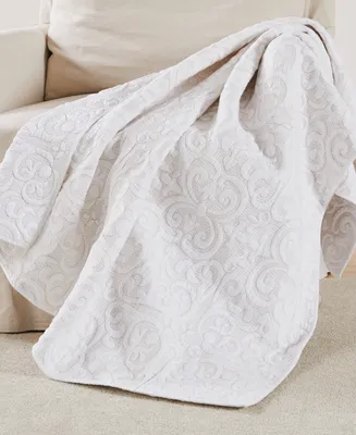 Levtex Sherbourne Scroll Stitch Quilted Throw, 50" x 60"