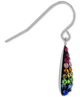 Giani Bernini Crystal Rainbow Teardrop Drop Earrings in Sterling Silver, Created for Macy's