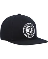 Men's Mitchell & Ness Black Brooklyn Nets Ground 2.0 Snapback Hat