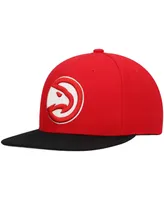 Men's Mitchell & Ness Red and Black Atlanta Hawks Team Two-Tone 2.0 Snapback Hat