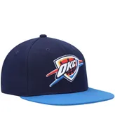 Men's Mitchell & Ness Navy and Blue Oklahoma City Thunder Team Two-Tone 2.0 Snapback Hat